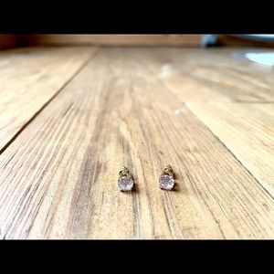 Diamond stud earrings